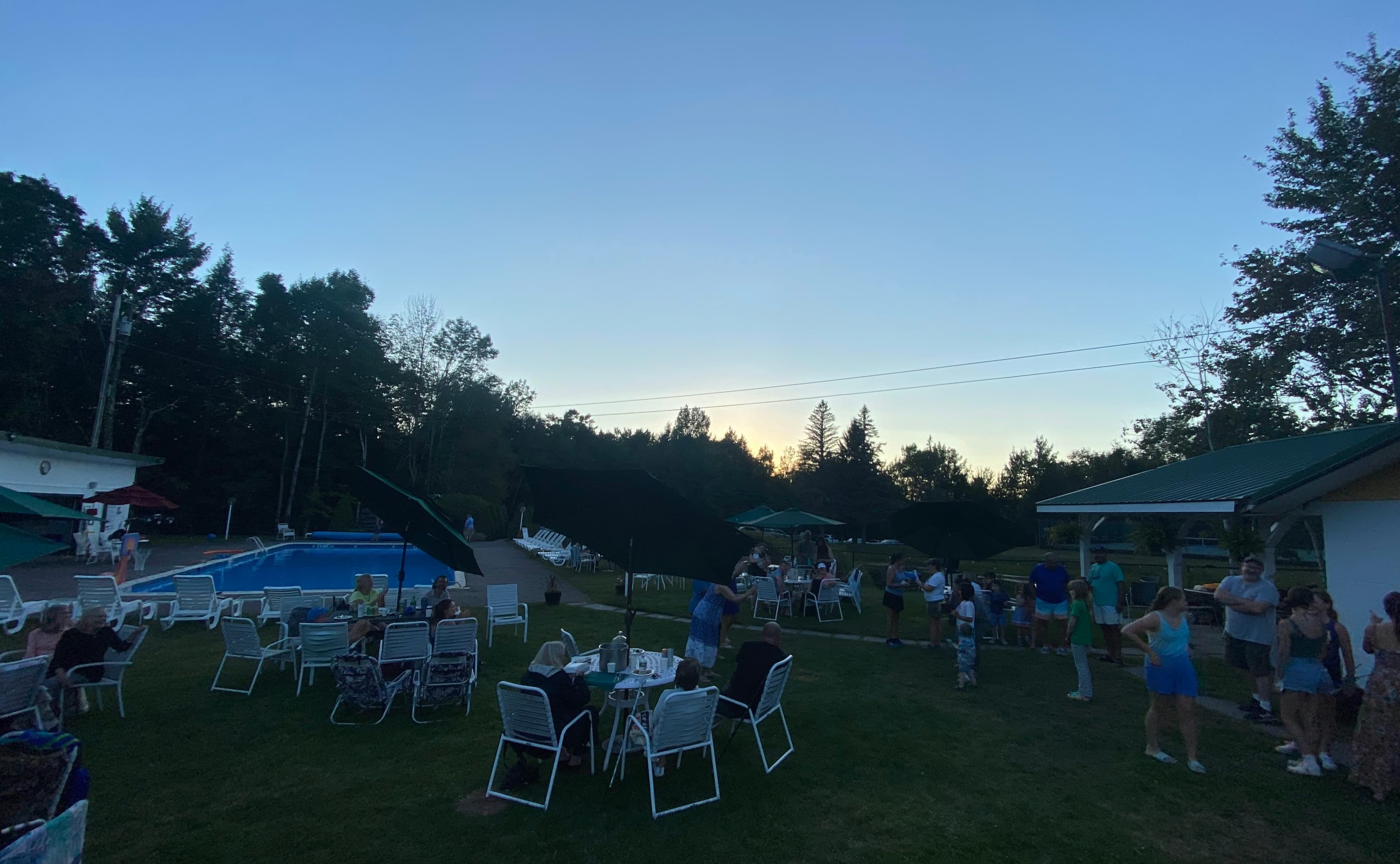 Evening at High Ridge Club pool